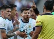 فیلم/ اخراج مسی و درگیری بازیکنان آرژانتین و شیلی