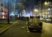 عکس/ ماشین‌های چپ شده در تظاهرات فرانسوی‌ها