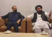 عکس/ دیدار وزیر خارجه طالبان با امیرعبداللهیان