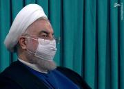 عکس/ چهره روحانی هنگام ارائه گزارش رئیسی از وضعیت موجود