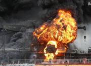 عکس/ آتش سوزی دو نفتکش در سواحل کره جنوبی
