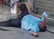 تصاویری از افتادن یک فرد مبتلا به کرونا در یکی از خیابان‌های ریاض
