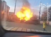 فیلم/ لحظه انفجار یک خودروی سواری