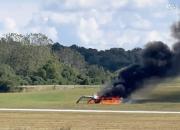عکس/ سقوط مرگبار هواپیمای آمریکایی حین برخاستن