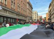 تظاهرات در برماگو ایتالیا و دار البیضاء مغرب در حمایت از ملت فلسطین