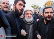 عکس/ معاون سید حسن نصرالله در مراسم تشییع سردار سلیمانی