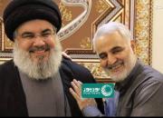 عکس/ خنده های حاج قاسم در کنار سید حسن نصرالله
