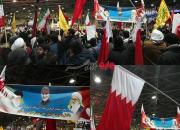 عکس/ نمایندگان مردم مظلوم بحرین در مراسم تشییع