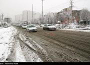 بارش برف و باران در برخی جاده‌های غرب کشور