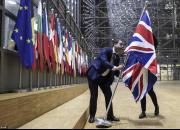 عکس/ برداشتن پرچم بریتانیا از مقر اتحادیه اروپا
