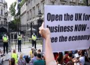 تجمع اعتراضی صدها تَن از شهروندان لندن به محدودیت های کرونایی