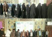 عکس/ حضور پرشور مردم برای شرکت در انتخابات در حرم رضوی
