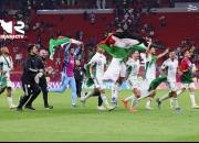 حرکت زیبای تیم ملی الجزایر در همبستگی با ملت فلسطین+عکس