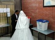 آغاز زندگی مشترک عروس و داماد رفسنجانی از پای صندوق رأی