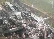 فیلم/ سقوط یک فروند هواپیمای آموزشی ناجا در مازندران
