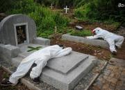 عکس/ استراحت کارمندان قبرستان