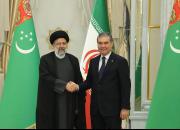 فیلم/ دیدار رؤسای جمهور ایران و ترکمنستان
