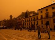 عکس/ آسمان اسپانیا نارنجی شد