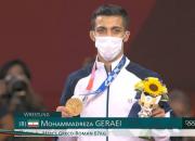 فیلم/ لحظه اهدای طلای قهرمان ایرانی المپیک
