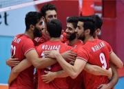 پیروزی قاطع تیم ملی والیبال ایران مقابل تونس