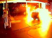 فیلم/ لحظه انفجار وحشتناک پمپ بنزین