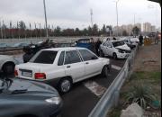 فیلم/ تصادف زنجیره‌ای ٢٠ خودرو در تهران