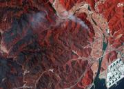تصویر ماهواره‌ای از آتش سوزی در کره جنوبی
