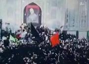 فیلم/ فریاد لبیک یا حسین زائران و مجاوران حرم رضوی