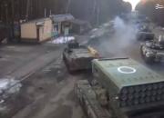 عکس/ مسیر تانک‌های روسی به سمت کی‌یف