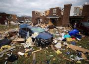 عکس/ خسارت طوفان به خودروها در آمریکا