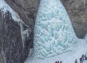 عکس/ آبشار سنگان یخ زد