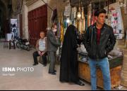 عکس/ اجرای طرح فاصله گذاری هوشمند در بازار کرمان