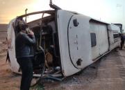 عکس/ واژگونی مرگبار اتوبوس در محور دلیجان اصفهان