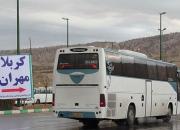 صف اتوبوس‌ها در مرز ایران و عراق+ فیلم