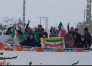 برگزاری جشن انقلاب در دل برف سنگین آذربایجان +عکس