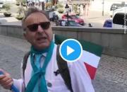 اعتراض مضحک یک سلطنت‌طلب به سفر اروپایی ظریف +فیلم