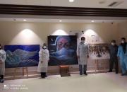 برپایی نمایشگاه تجسمی «ساحل نجات» در بیمارستان امام رضا(ع)