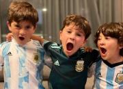 فوتبال بازی کردن مسی با فرزندانش در خانه +فیلم