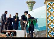 گزارش تصویری | تعویض پرچم گنبد حرم حضرت عبدالعظیم حسنی(ع)