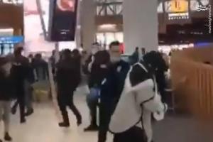 فیلم/ درگیری به دلیل انجام تست کرونا در فرودگاه