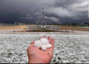عکس/ خسارت شدید بارش تگرگ در استرالیا
