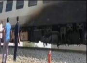 فیلم/ قطار مسافربری یزد-تهران که دچار حریق شد