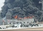 آتش‌سوزی بزرگ در یک مجتمع تجاری در اراضی اشغالی +فیلم