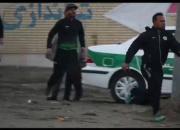حمله مربی به خبرنگار در لیگ یک +عکس