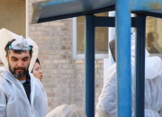 ضدعفونی کمپ بیماران کرونایی توسط هیئت مکتب الحسین(ع) +تصاویر