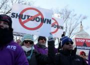 تجمع صدها کارمند آمریکایی در اعتراض به تعطیلی دولت