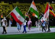 تصویری از پرچمدار ایران در مراسم اختتامیه المپیک