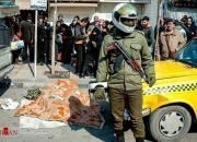 واژگونی موتورسیکلت در خیابان اندرزگو تهران