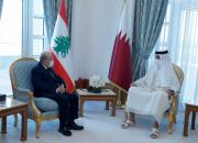 عکس/ دیدار رئیس جمهور لبنان با امیر قطر
