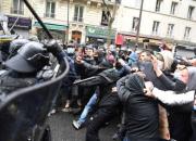 فیلم/ زد و خورد پلیس فرانسه با معترضان